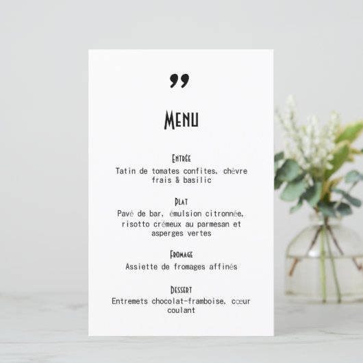 Menu de mariage Apostrophe (スタンド正面)
