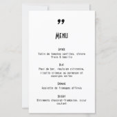 Menu de mariage Apostrophe (正面)