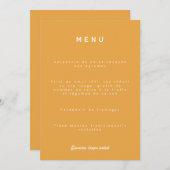 Menu de mariage Colorus - Orange メニュー (正面/裏面)