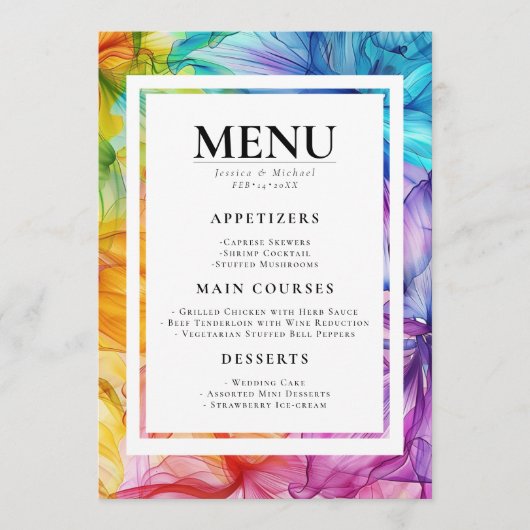 MENU + DRINKS Ethereal開花 メニュー (正面)