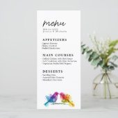 MENU + Drinks Rainbow Lovebirds Collection メニュー (スタンド正面)