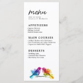 MENU + Drinks Rainbow Lovebirds Collection メニュー (正面)