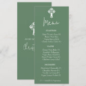 Menu Floral Cross Christeing Fern Green メニュー (正面/裏面)