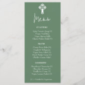 Menu Floral Cross Christeing Fern Green メニュー (正面)