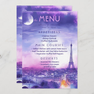 Menu + lovely text Amour Éternel  メニュー