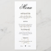 Menu mariage  メニュー (正面)