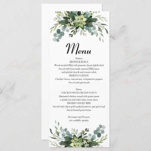 Menú Plano de vegetación メニュー (正面/裏面)