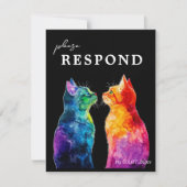 MENU + QR RSVPカード「Pureclly Yours: A Rain 出欠カード (正面)