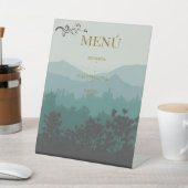 Menú Vertical de Boda 'Perfil de Montaña'  台座サイン (インサイチュ)