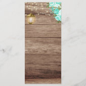 Menu - Weathered Wood and Lantern -ティール（緑がかった色） メニュー (裏面)