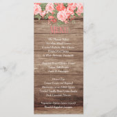 Menu - Weathered Wood Barrel and Lantern - Coral メニュー (正面)