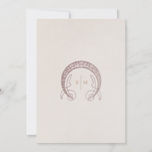 Menu Wedding Vintage Card 招待状 (裏面)