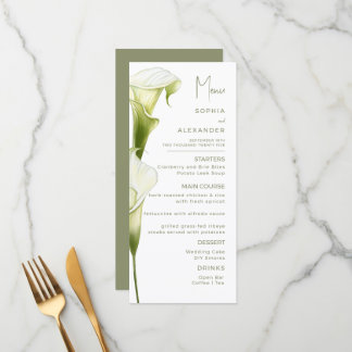 Menus for a modern wedding. メニュー