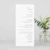Menus for a modern wedding. メニュー (スタンド正面)