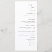 Menus for a modern wedding. メニュー (正面)