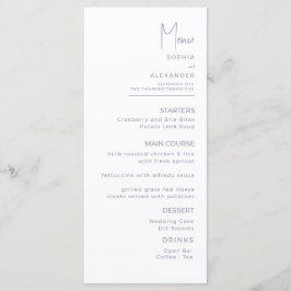 Menus for a modern wedding. メニュー