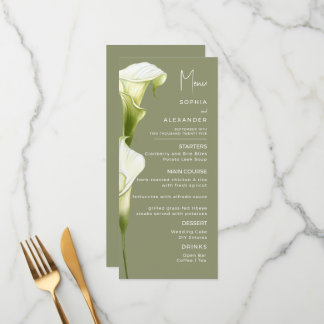 Menus for a modern wedding. メニュー