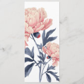Menus Template Casamento Elegante Floral  メニュー (裏面)