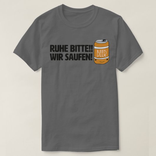 Menx27sおもしろい夕べ用ビールことわざ Tシャツ (デザイン正面)