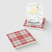 Menzies Red Tartan ストーンコースター (横)