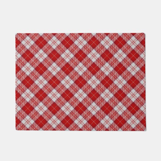 Menzies Red Tartan ドアマット (正面)