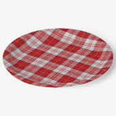 Menzies Red Tartan ペーパープレート (アングル)
