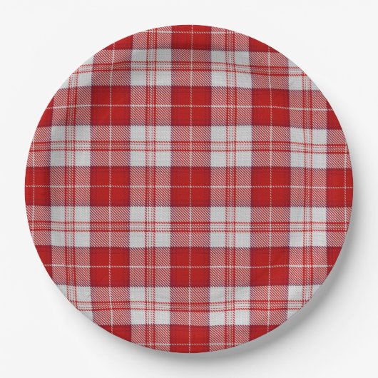 Menzies Red Tartan ペーパープレート (正面)