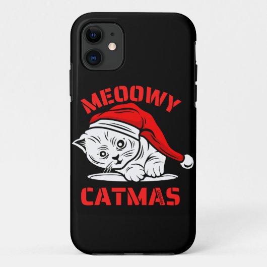 MEOOWY CATMASのおもしろいクリスマス猫 Case-Mate iPhoneケース (裏面)