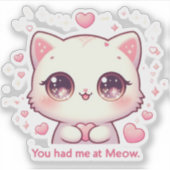 MeowかわいいのCat Vinyl for Laptop シール (正面)