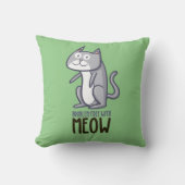 Meowの問題のない装飾用クッション クッション (正面)