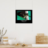 Meowは友人の猫のアートワーク ポスター (キッチン)