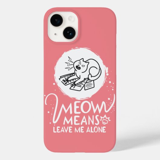 Meowは離れ私のこ怒そおもしろい- Cat Case-Mate iPhoneケース (裏面)