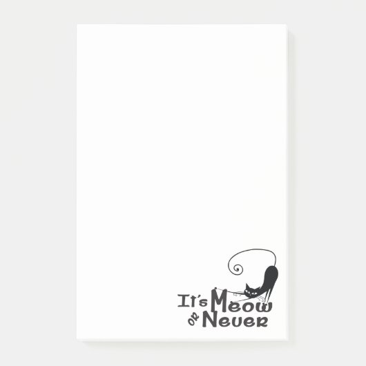 MEOWまたはNever Cat Post-it®ノート ポストイット (正面)