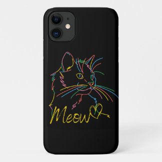 meowカラフルキャットケースipone iPhone 11 ケース