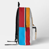 MEOWカラフル猫好きバックパックとはっきりしたストライプ プリントバックパック (左)