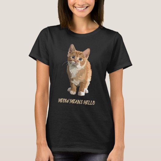meowハローティーシャツ tシャツ (正面)