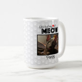 MEOW名前をカスタムする写真猫にハートを コーヒーマグカップ (正面右)