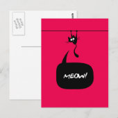 meow子猫ピンク2葉書 ポストカード (正面/裏面)