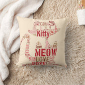 MEOW子猫枕 – PINK DESIGNER装飾用クッション クッション (ブランケット)