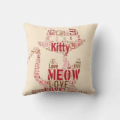 MEOW子猫枕 – PINK DESIGNER装飾用クッション クッション (裏面)