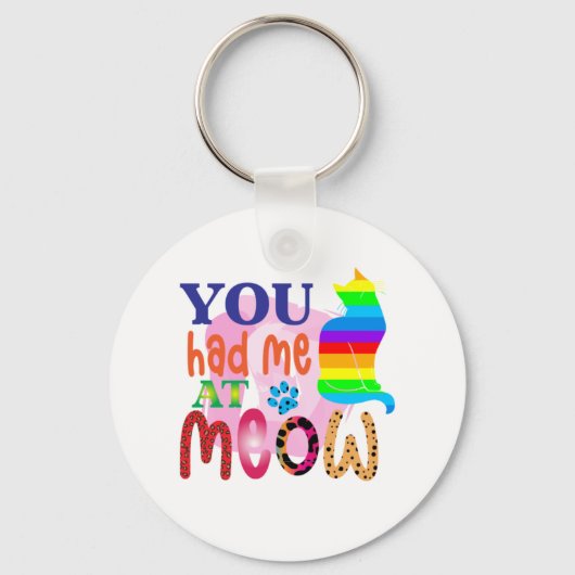 Meow_2で猫アートを食べた キーホルダー (正面)