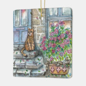 Meow at the Door セラミックオーナメント (左)