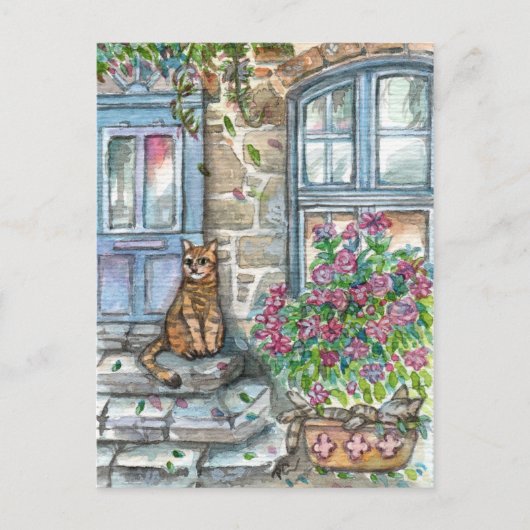 Meow at the Door ポストカード (正面)