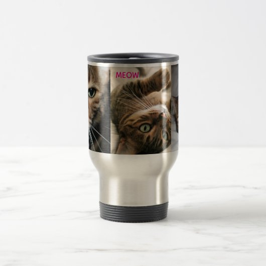 Meow Bengal Cat Travel Mug トラベルマグ (中央)