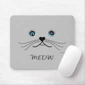 MEOW-Cat顔図カッコいい マウスパッド (マウス)
