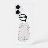 meow cat iPhone 16ケース (裏面)