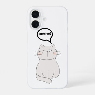 meow cat iPhone 16ケース
