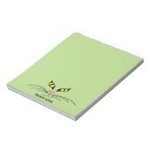 Meow Catsイエローメモ帳 ノートパッド (回転)