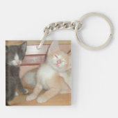 Meow Cats 10角形アクリルキーチェーン キーホルダー (裏面)