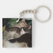 Meow Cats 3角形アクリルキーチェーン キーホルダー (裏面)